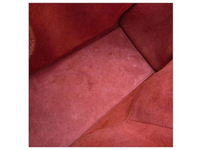 Céline Bolsa Celine Luggage Micro Shopper em vermelho - vista 11