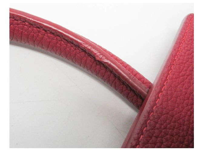 Céline Bolsa Celine Luggage Micro Shopper em vermelho - vista 8