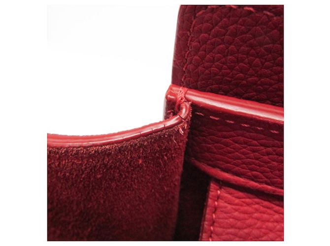 Céline Bolsa Celine Luggage Micro Shopper em vermelho - vista 9
