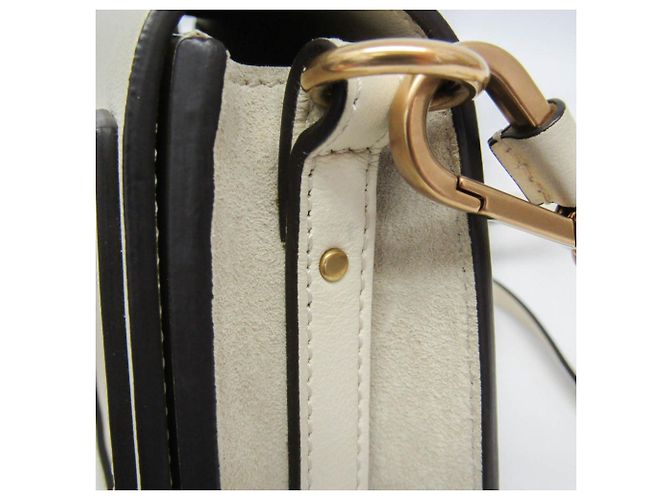 Borsa a mano/Borsa a tracolla in pelle off-white Chloé Nile Bianco sporco - vista 5
