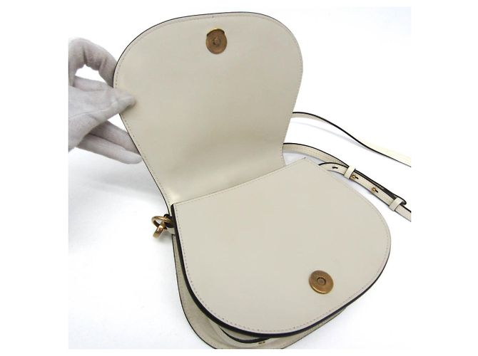 Borsa a mano/Borsa a tracolla in pelle off-white Chloé Nile Bianco sporco - vista 8