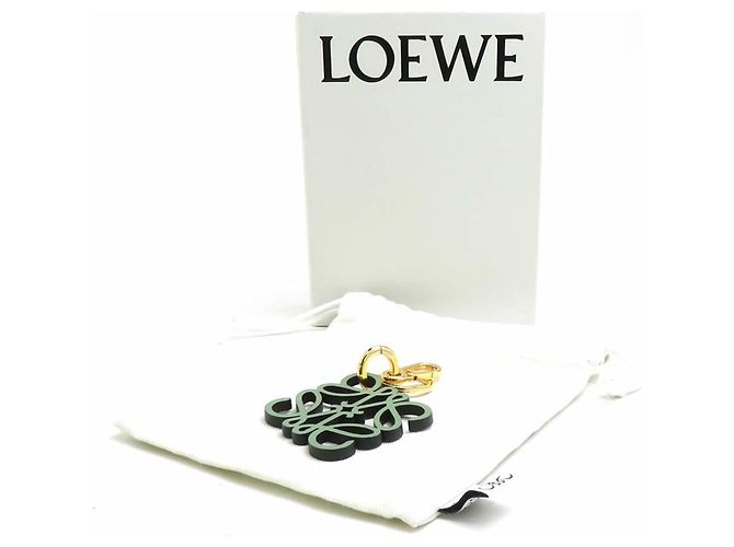 Pingente de bolsa de couro e metal Loewe em verde - Ansicht 10