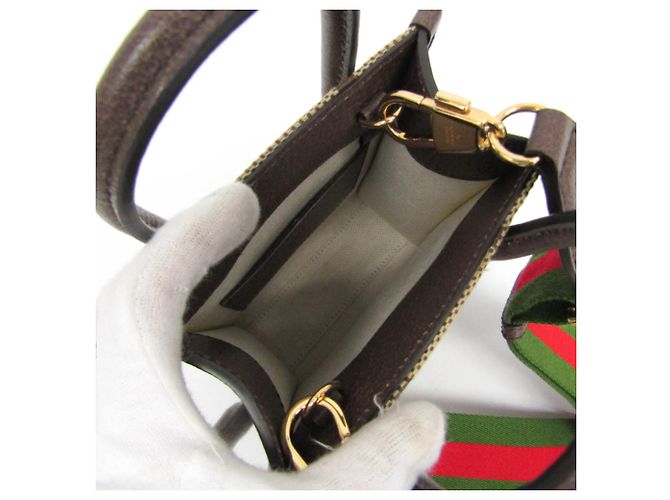 Borsa Gucci Jumbo GG Mini Beige Marrone scuro - vista 4