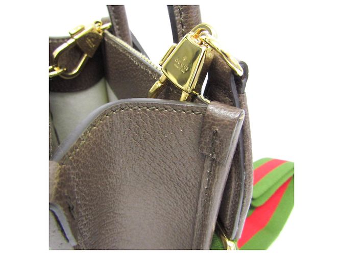 Borsa Gucci Jumbo GG Mini Beige Marrone scuro - vista 8
