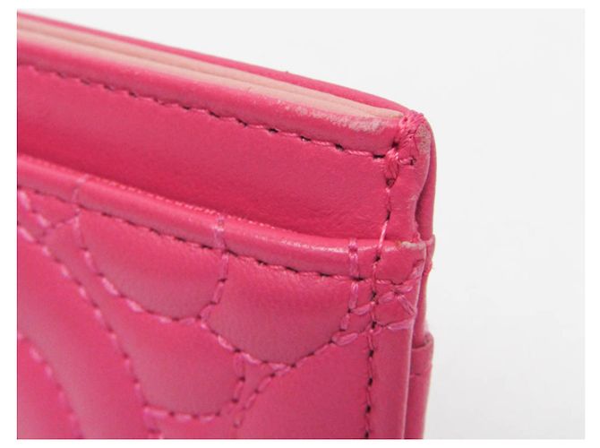 Tarjetero de piel Camellia de Chanel en rosa - vista 8