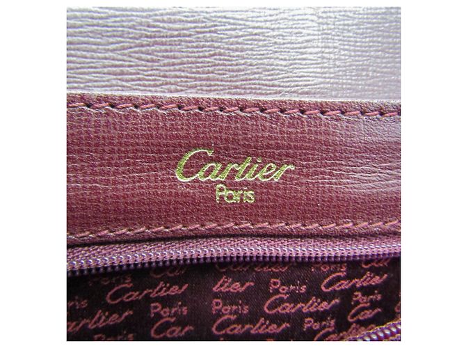 Borsa a tracolla in pelle da donna Cartier Must Turnlock Bordò - vista 13