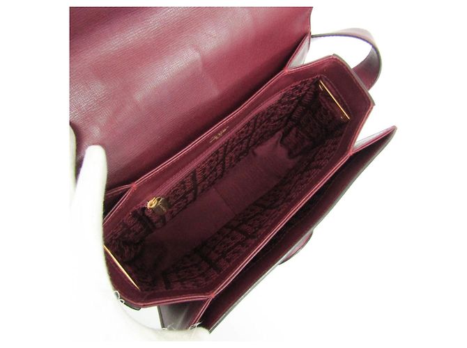 Borsa a tracolla in pelle da donna Cartier Must Turnlock Bordò - vista 3