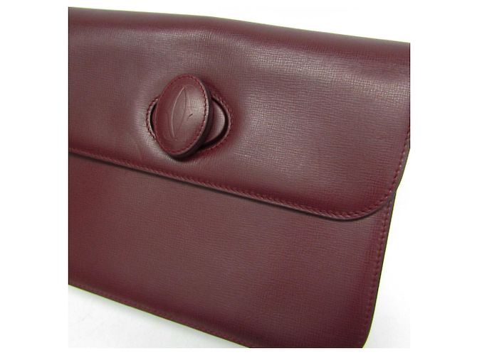 Borsa a tracolla in pelle da donna Cartier Must Turnlock Bordò - vista 4