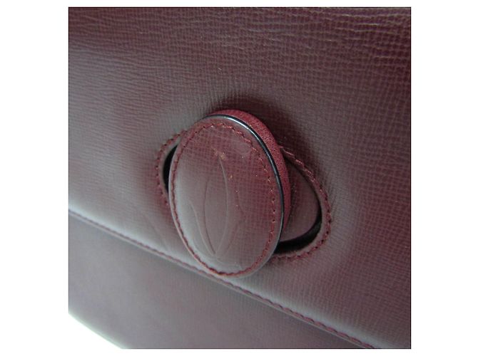 Borsa a tracolla in pelle da donna Cartier Must Turnlock Bordò - vista 7