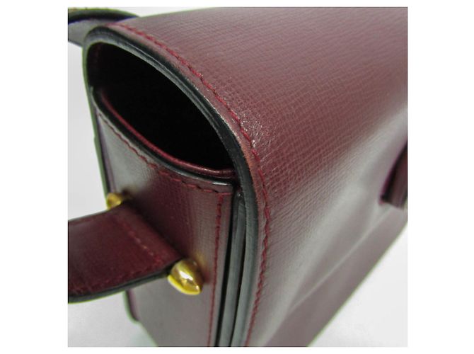 Borsa a tracolla in pelle da donna Cartier Must Turnlock Bordò - vista 9
