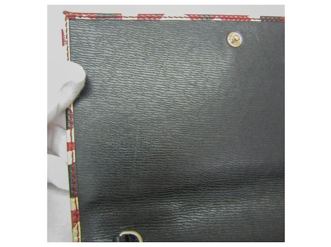 Portafoglio a tracolla con catena in pelle da donna Gucci Nero Crudo Bordò - vista 12