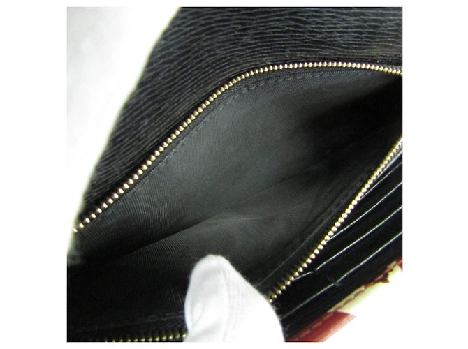 Portafoglio a tracolla con catena in pelle da donna Gucci Nero Crudo Bordò - vista 13