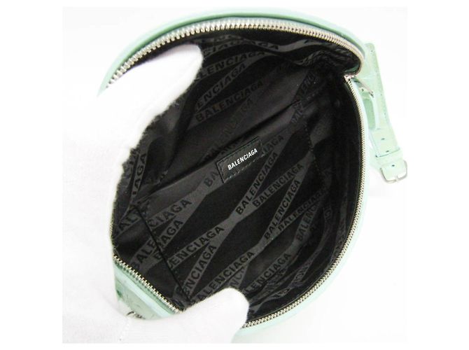 Borsa a tracolla/Sling in pelle Balenciaga Verde chiaro - vista 3