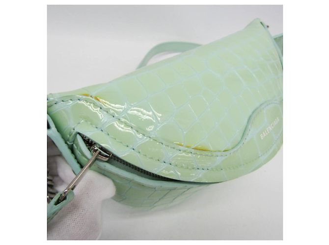 Borsa a tracolla/Sling in pelle Balenciaga Verde chiaro - vista 4