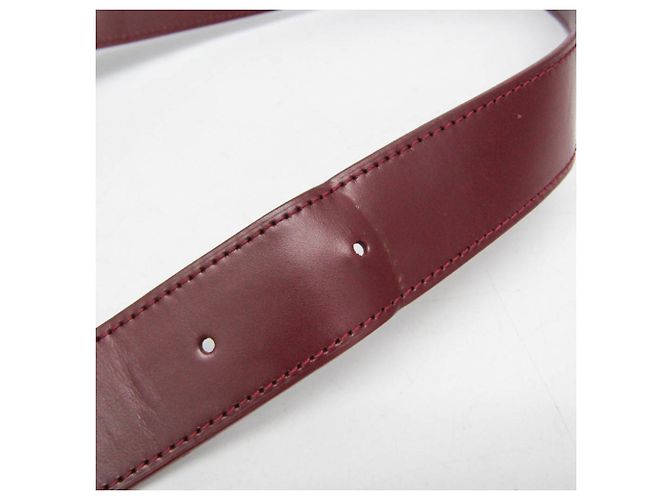 Borsa a tracolla Cartier Must in pelle e scamosciato Bordeaux Bordò - vista 12