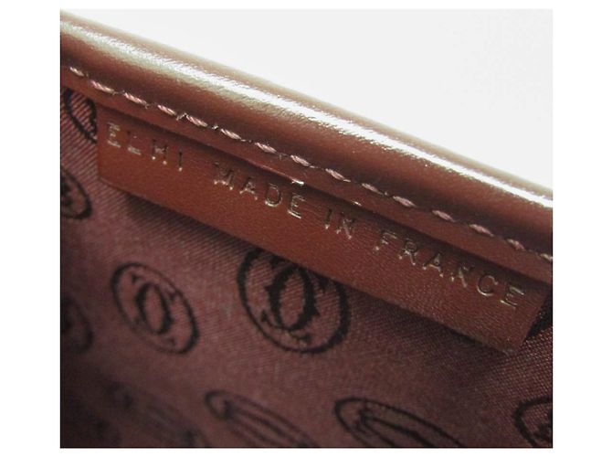 Borsa a tracolla Cartier Must in pelle e scamosciato Bordeaux Bordò - vista 15