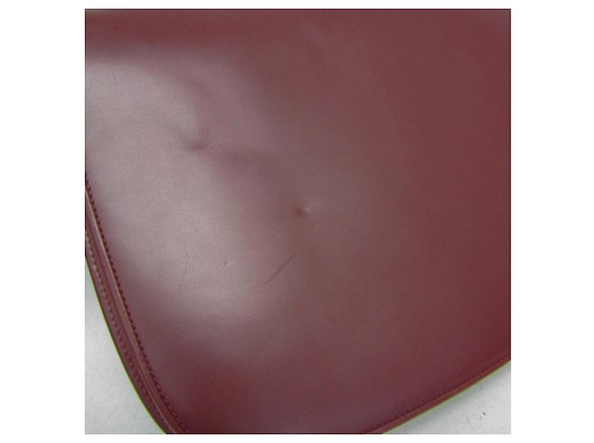 Borsa a tracolla Cartier Must in pelle e scamosciato Bordeaux Bordò - vista 8