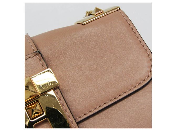 Borsa a Spalla con Catena Valentino Garavani Rockstud Beige - vista 10