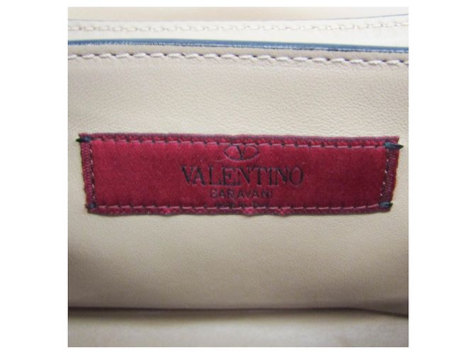 Borsa a Spalla con Catena Valentino Garavani Rockstud Beige - vista 20
