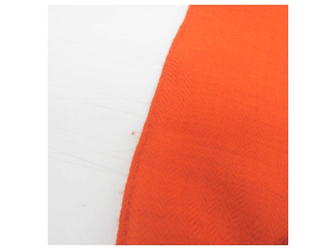 Hermès Stola in lana e cashmere Hermes Arancione - vista 10