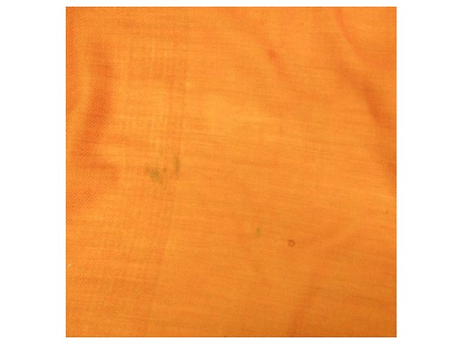 Hermès Stola in lana e cashmere Hermes Arancione - vista 13