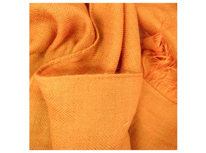 Hermès Stola in lana e cashmere Hermes Arancione - vista 16