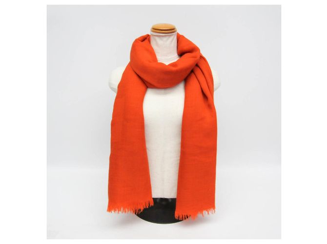 Hermès Stola in lana e cashmere Hermes Arancione - vista 19