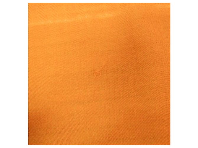 Hermès Stola in lana e cashmere Hermes Arancione - vista 5