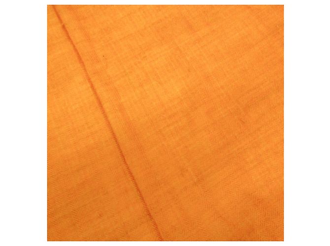 Hermès Stola in lana e cashmere Hermes Arancione - vista 6