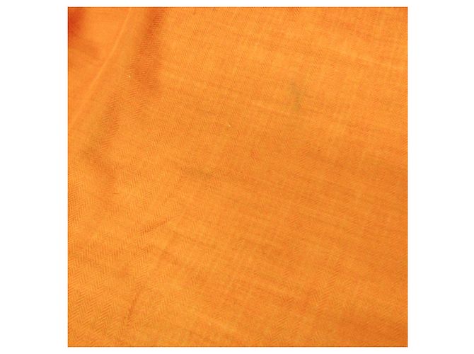 Hermès Stola in lana e cashmere Hermes Arancione - vista 7