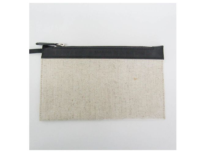 Borsa Balenciaga Navy Cabas M Blu Notte Nero Giallo Bianco sporco - vista 12