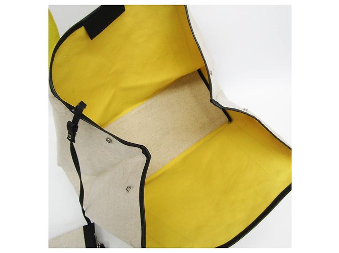 Borsa Balenciaga Navy Cabas M Blu Notte Nero Giallo Bianco sporco - vista 4