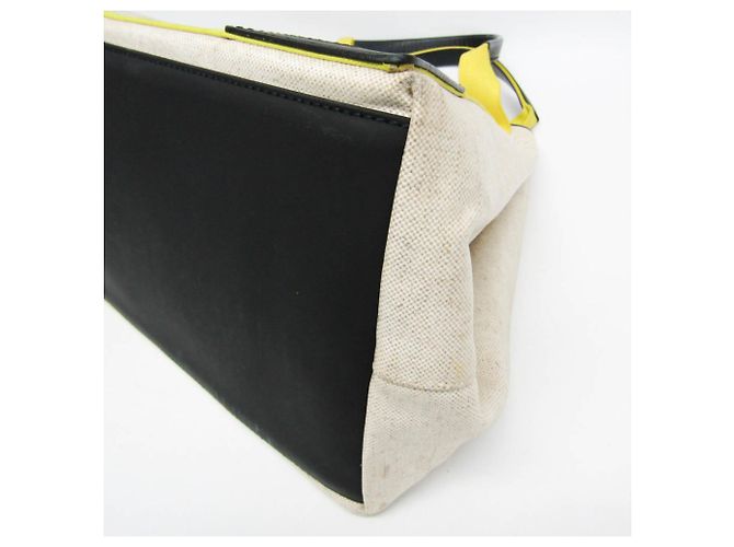 Borsa Balenciaga Navy Cabas M Blu Notte Nero Giallo Bianco sporco - vista 6