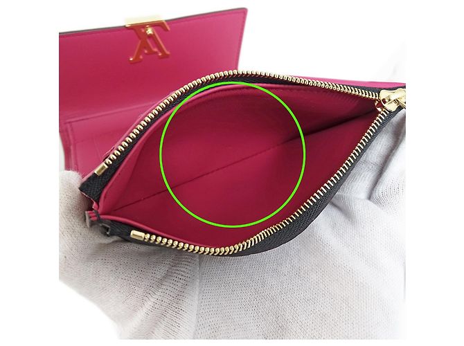 Portafoglio bi-fold Louis Vuitton da donna Nero Rosa - vista 7