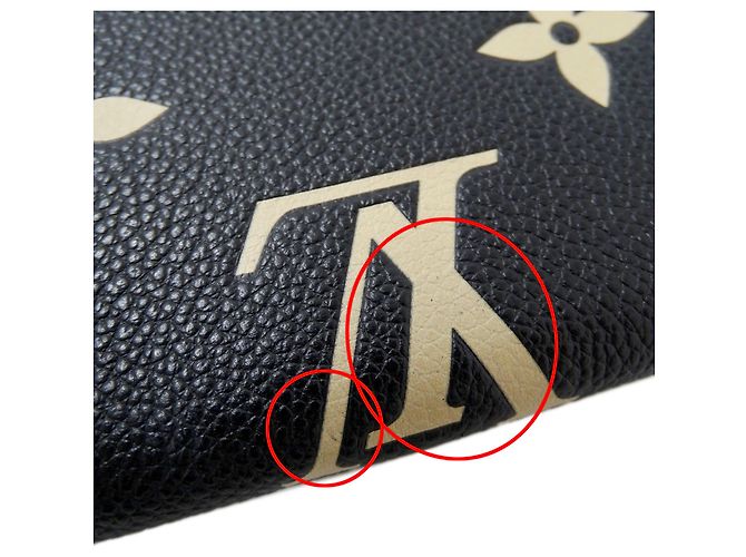 Louis Vuitton Monogram Empreinte Bicolor Wallet Black Beige - view 11