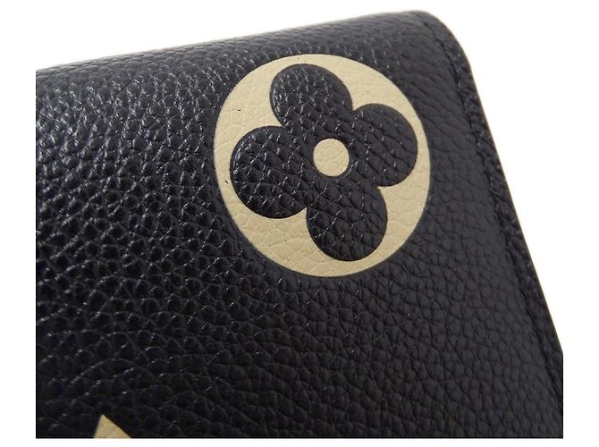 Louis Vuitton Monogram Empreinte Bicolor Wallet Black Beige - view 12
