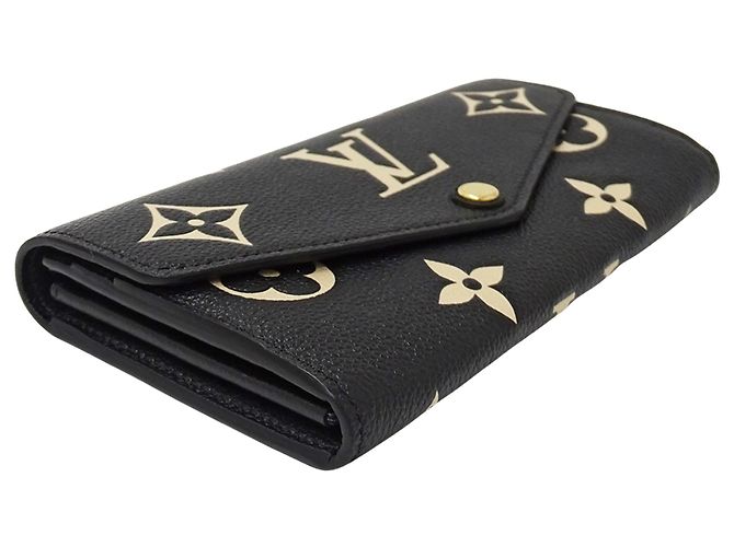 Louis Vuitton Monogram Empreinte Bicolor Wallet Black Beige - view 3