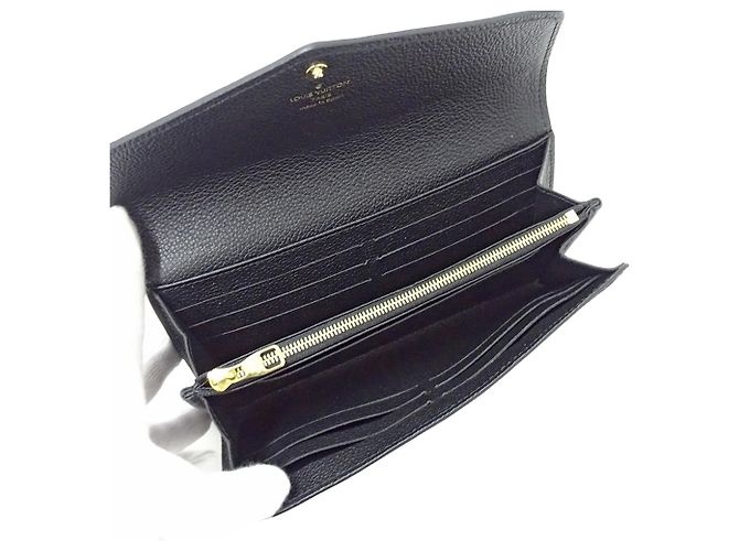 Louis Vuitton Monogram Empreinte Bicolor Wallet Black Beige - view 5
