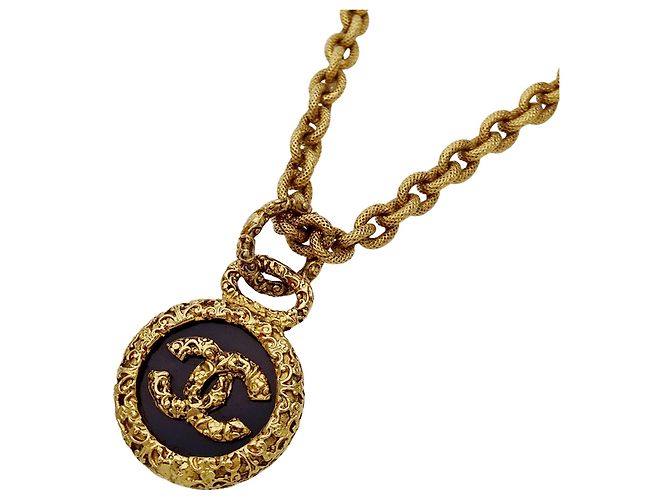 Chanel Halskette schwarz und gold Golden - Ansicht 2