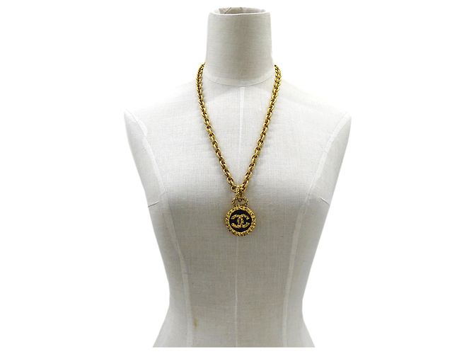 Chanel Halskette schwarz und gold Golden - Ansicht 6