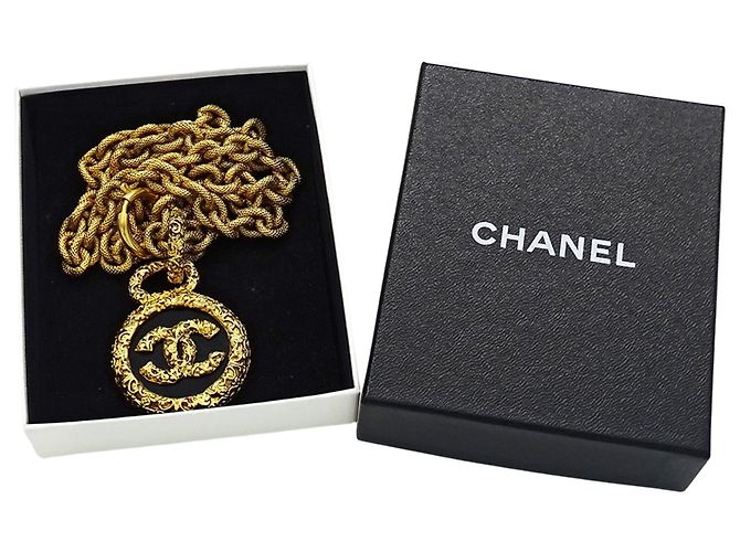 Chanel Halskette schwarz und gold Golden - Ansicht 7