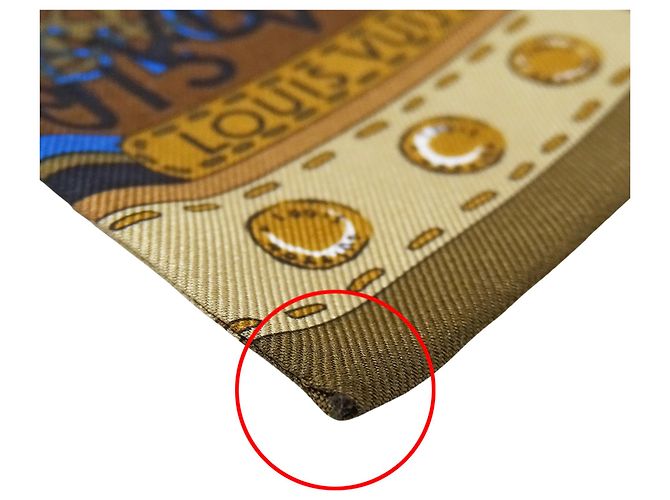 Louis Vuitton Monogram Seidenschal Braun Marineblau - Ansicht 9