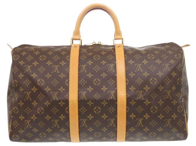 Borsa Boston Louis Vuitton Keepall 50 Monogram Marrone - vista 2