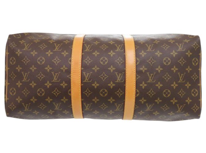 Borsa Boston Louis Vuitton Keepall 50 Monogram Marrone - vista 3
