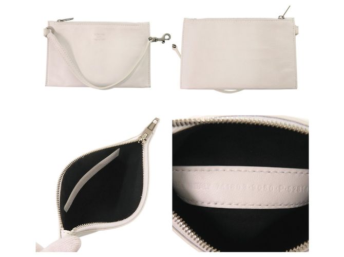 Borsa Tote in Mesh e Pelle Balenciaga Duty Free Bianco - vista 9