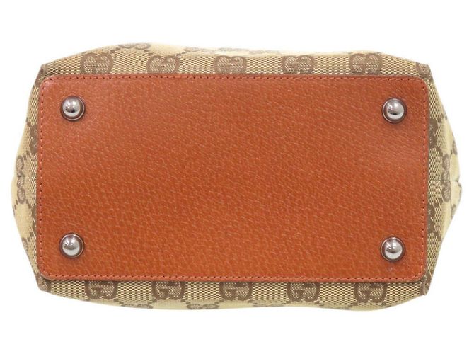 Gucci GG Canvas Leder Tote Bag Beige - Ansicht 3
