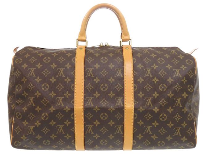 Borsa Boston Louis Vuitton Keepall 50 Monogram Marrone - vista 2
