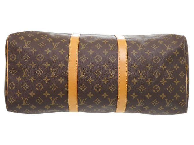 Borsa Boston Louis Vuitton Keepall 50 Monogram Marrone - vista 3