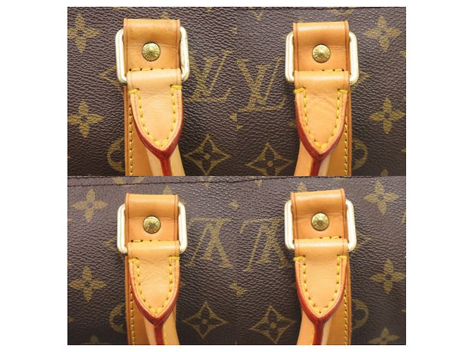 Borsa Boston Louis Vuitton Keepall 50 Monogram Marrone - vista 7
