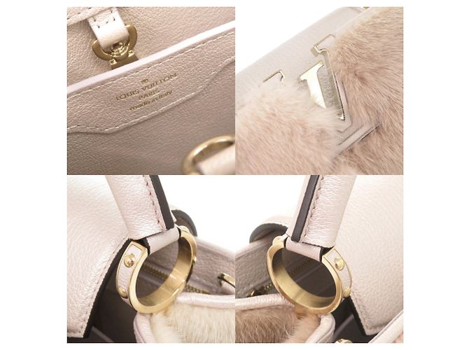 Borsa Louis Vuitton Capucines BB Mink Rosa D'oro - vista 8